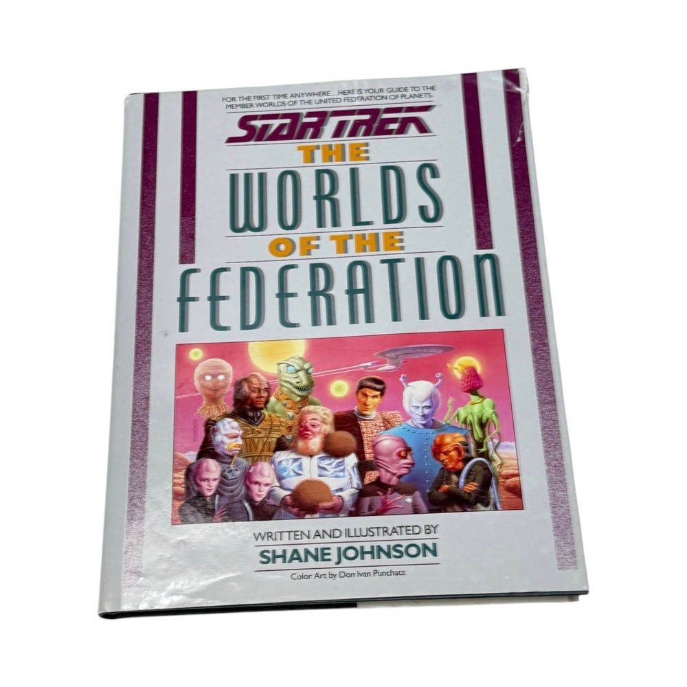 Pocket Books Star Trek The Worlds of the Federation HC DJ Sci-Fi Guide illus